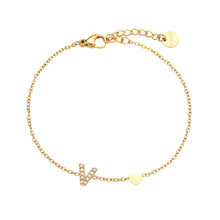Lade das Bild in den Galerie-Viewer, ARMBAND `My Name - V´, gold
