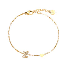 Lade das Bild in den Galerie-Viewer, ARMBAND `My Name - Z´, gold
