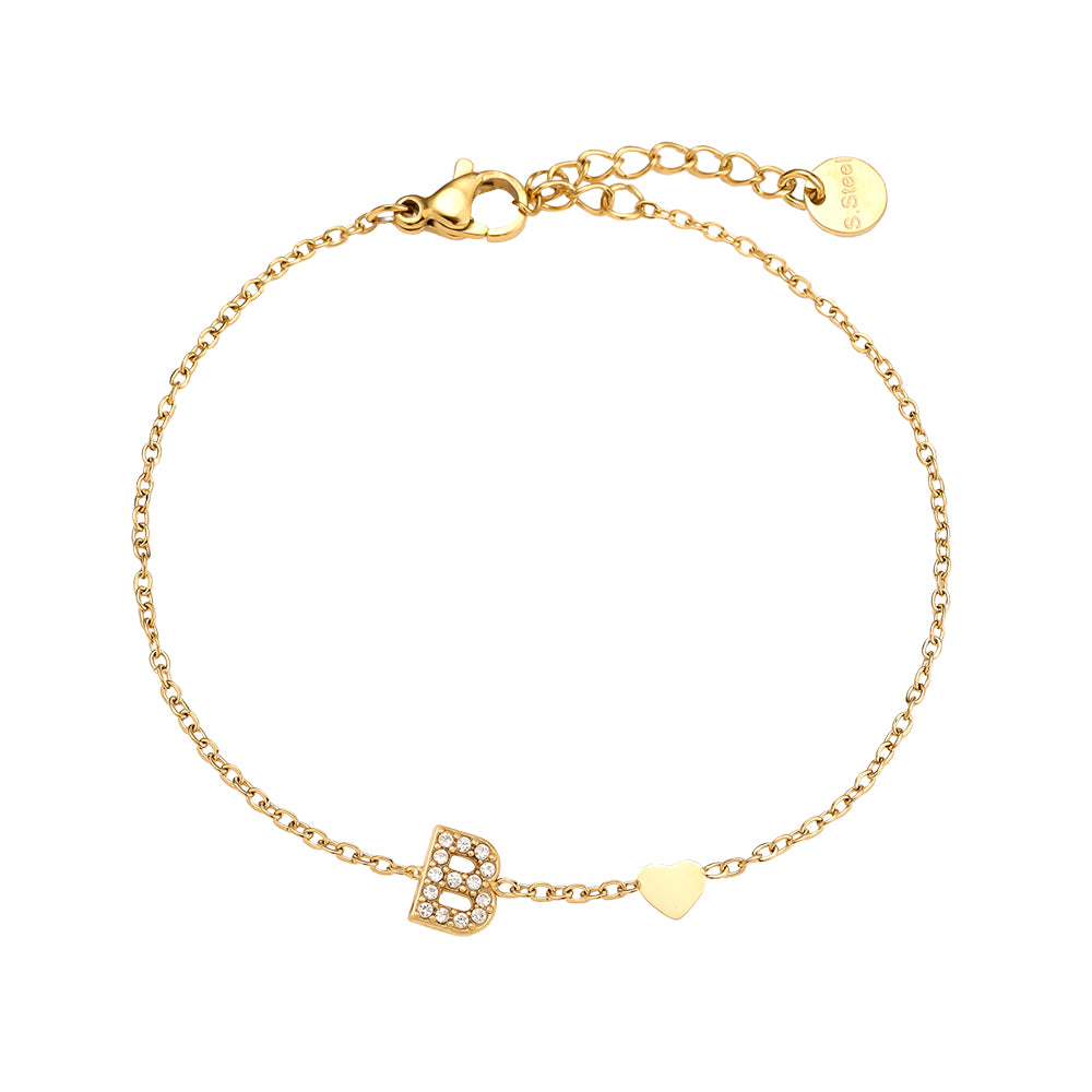 ARMBAND `My Name - B´, gold