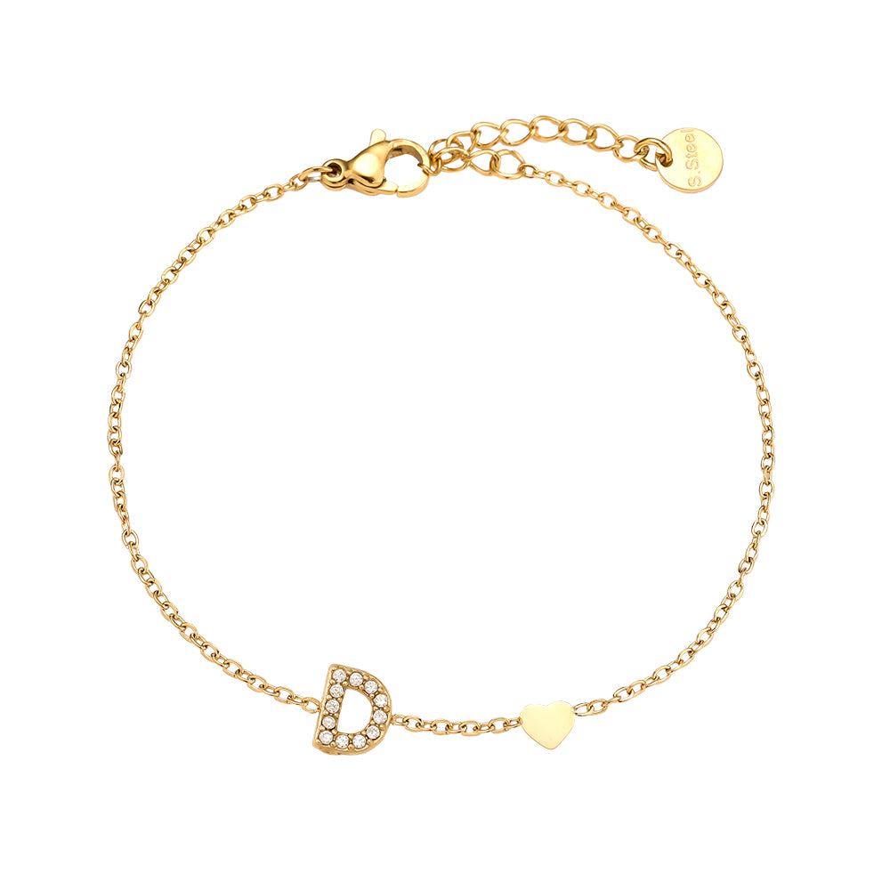 ARMBAND `My Name - D´, gold