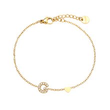 Lade das Bild in den Galerie-Viewer, ARMBAND `My Name - G´, gold
