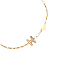 Lade das Bild in den Galerie-Viewer, ARMBAND `My Name - H´, gold

