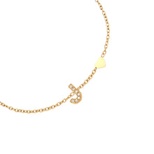 Lade das Bild in den Galerie-Viewer, ARMBAND `My Name - J´, gold
