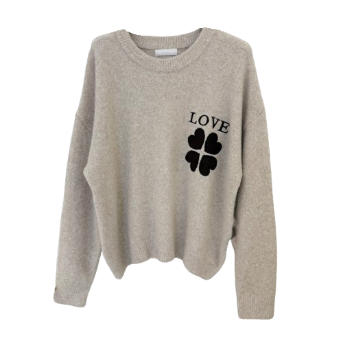 PULLOVER `LOVE´, beige