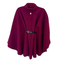 Lade das Bild in den Galerie-Viewer, PONCHO `Elegant´, burgundy

