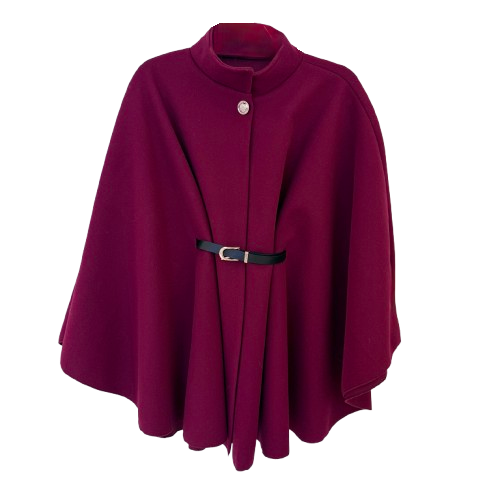 PONCHO `Elegant´, burgundy