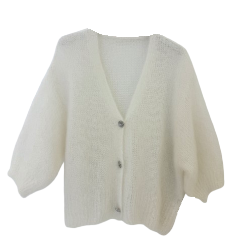 CARDIGAN ‚Glammy Cloud´, crèmeweiß