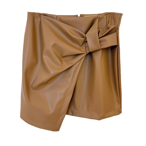 ROCK `Like Leather´ (Mini/mit Schleife), camel