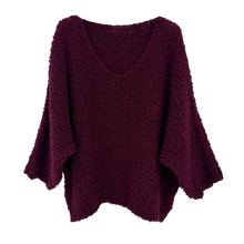 Lade das Bild in den Galerie-Viewer, PULLOVER `Sweet &amp; cozy´, burgundy
