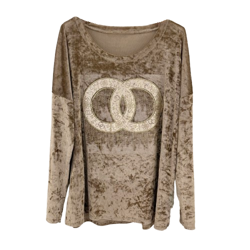 TOP `Glammy It-Piece´, taupe