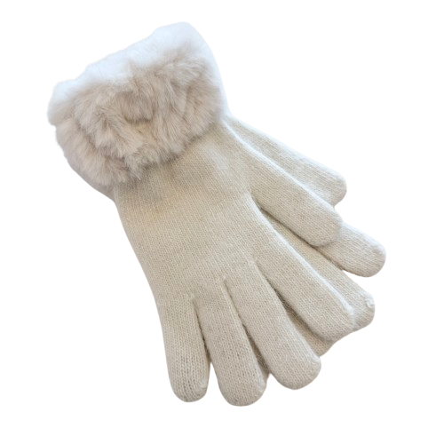 HANDSCHUHE `Cozy´ (Angora), crème