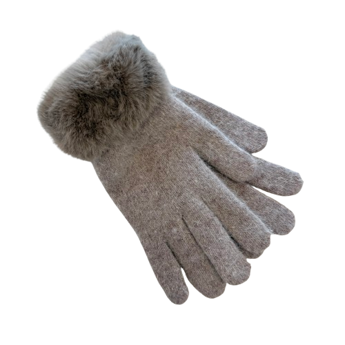 HANDSCHUHE `Cozy´ (Angora), light taupe