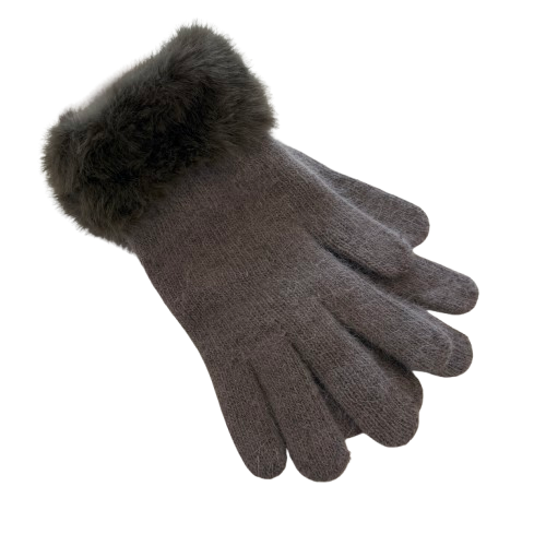 HANDSCHUHE `Cozy´ (Angora), dark taupe