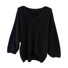 Lade das Bild in den Galerie-Viewer, PULLOVER `Sweet Daily Basic´, schwarz
