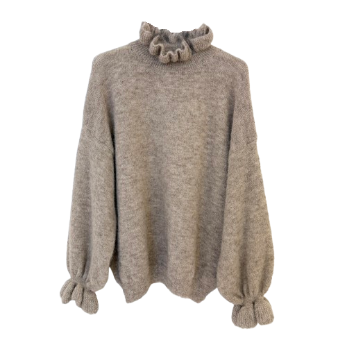 PULLOVER `Sweet Ruffles´, beige