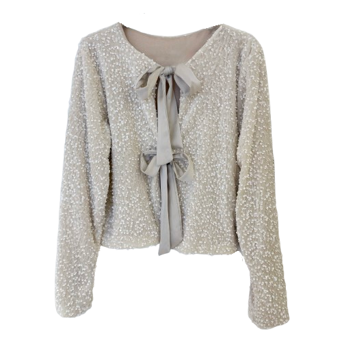 TOP `Glammy with Bows´, crème