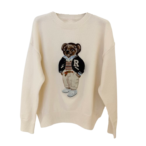 PULLOVER `Teddybear´ (Premium Ligne), crème
