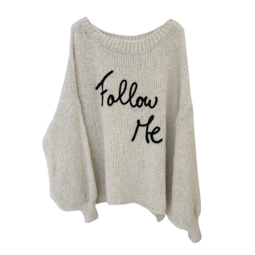 PULLOVER `Follow me´, beige