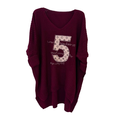 PULLOVER Pulloverkleid `5´, burgundy