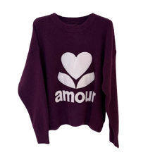 Lade das Bild in den Galerie-Viewer, PULLOVER `Amour´, burgundy

