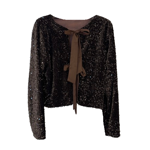 TOP `Glammy with Bows´, chocolate