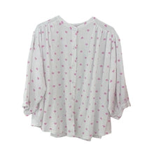 Lade das Bild in den Galerie-Viewer, BLUSE Musselin `Sweethearts´, weiß-rosa
