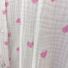 Lade das Bild in den Galerie-Viewer, BLUSE Musselin `Sweethearts´, weiß-rosa
