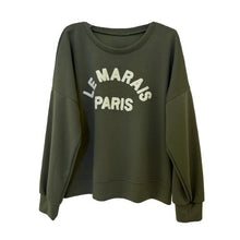 Lade das Bild in den Galerie-Viewer, PULLOVER Sweater `Le Marais Paris´, khaki
