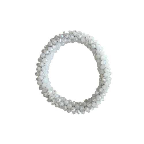ARMBAND `Million Pearls´ (elast.), weiß