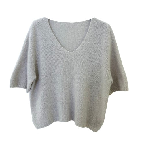 PULLOVER `Pastel´ (Halbarm/Alpaka), taupe