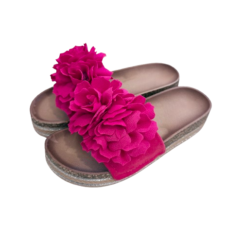 PANTOLETTE `Flower´, pink