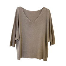 Lade das Bild in den Galerie-Viewer, PULLOVER Feinstrick Basic, taupe
