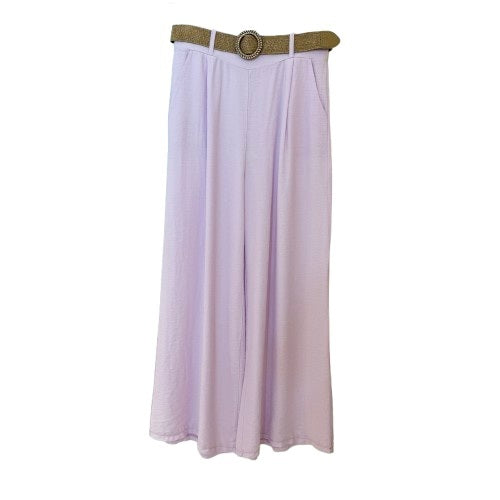 HOSE `Pastel´ (mit Gürtel), flieder