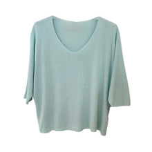 Lade das Bild in den Galerie-Viewer, PULLOVER Feinstrick Basic, dusty mint
