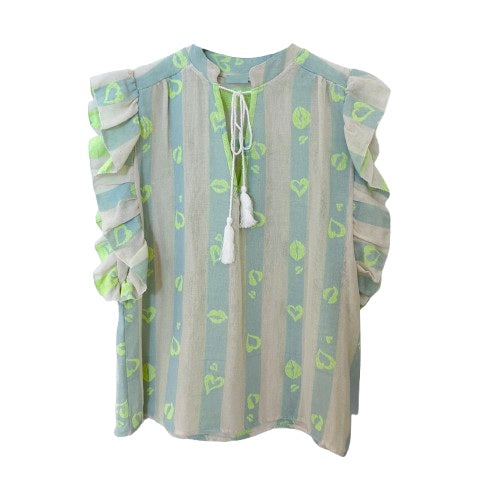 TOP Kisses, neongelb-beige-mint