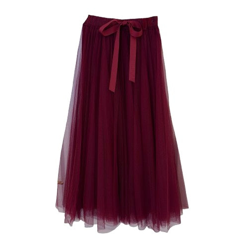 TÜLLROCK `Princess´ (Maxi), burgundy