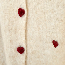 Lade das Bild in den Galerie-Viewer, CARDIGAN `Sweetheart´, beige-burgundy

