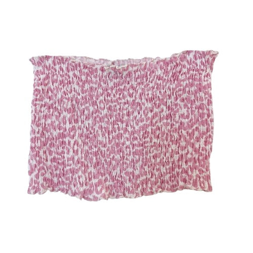TOP `Stretch Bandeau´ (Leo), flamingo-weiß