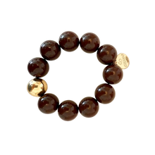 Lade das Bild in den Galerie-Viewer, ARMBAND Biggest Pearls (elastisch), mokka
