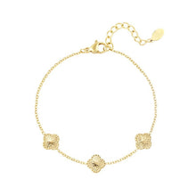 Lade das Bild in den Galerie-Viewer, ARMBAND `3 Flowers´, gold
