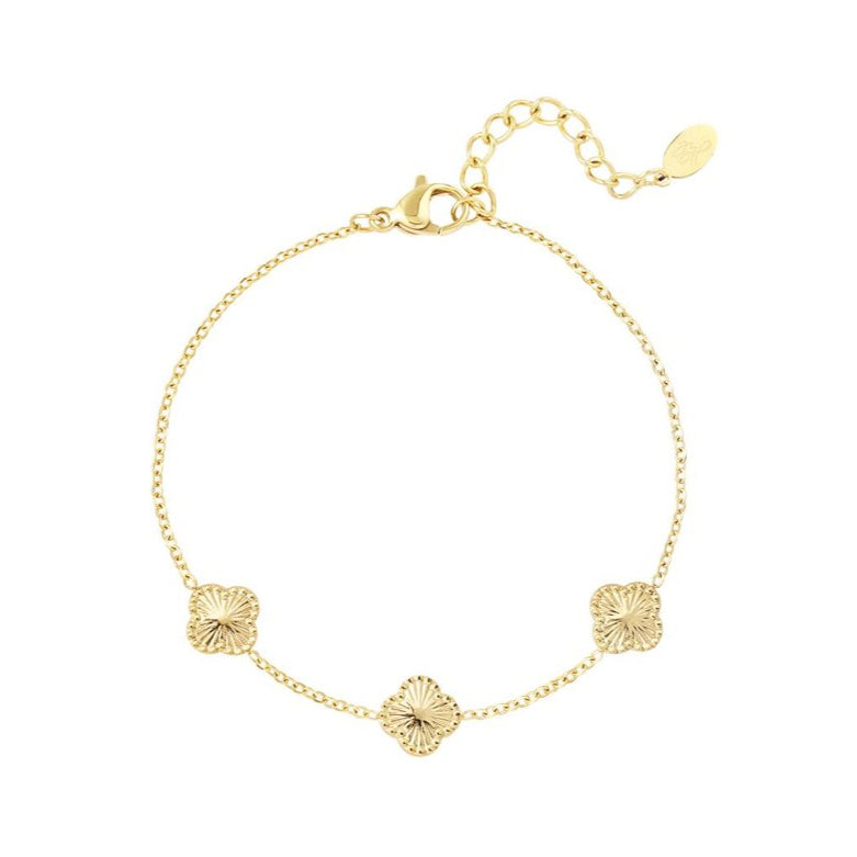 ARMBAND `3 Flowers´, gold
