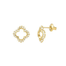 Lade das Bild in den Galerie-Viewer, OHRSTECKER Diamond Flower, gold
