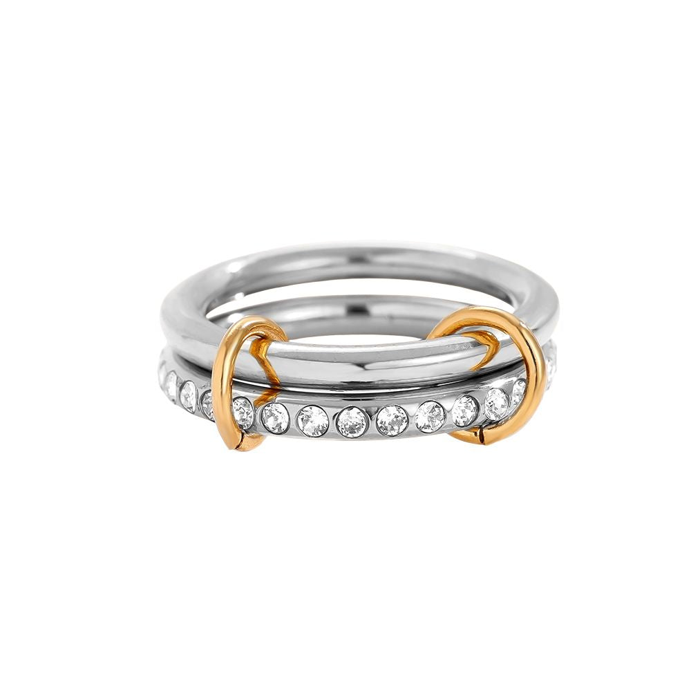 RING 2 Layer (Glam), silber